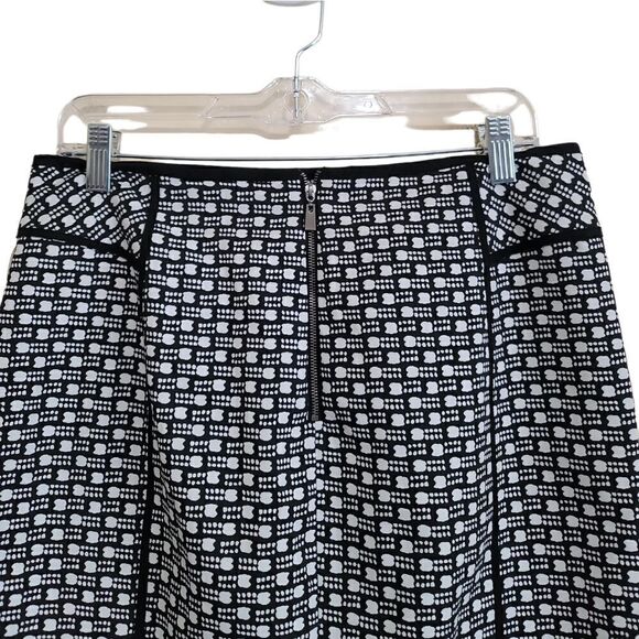 Laundry By Shelli Segal Black and White Midi Skirt Sz 8 NWT - Picture 6 of 8